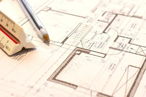 Image of architect Conisbrough drawings